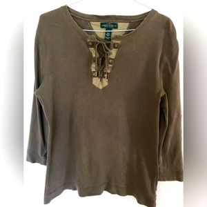 LRN Lauren Jeans Co. Olive Green Tee